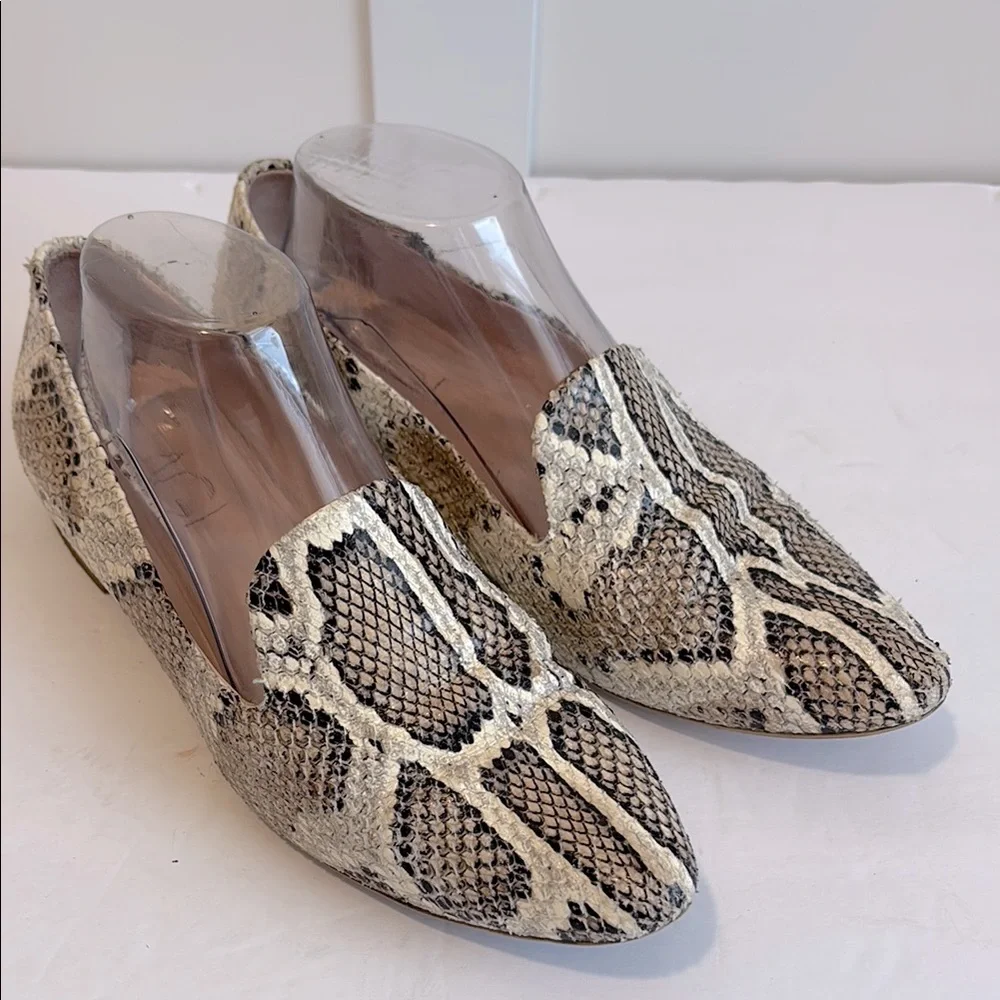 Agl Softy Snakeskin Moc Flats Loafer Made in Italy